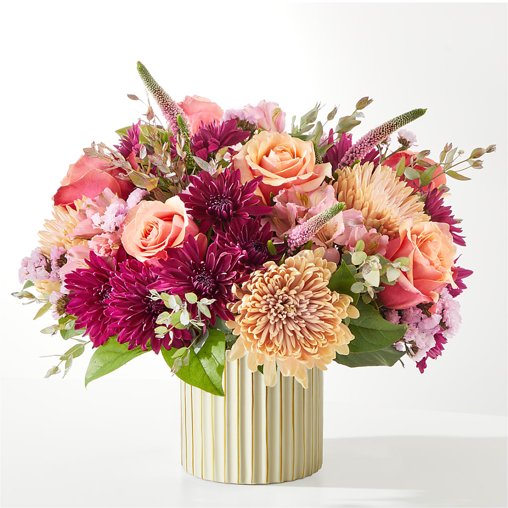 Berry Cobbler Bouquet with Ivory Vase –  The Enchanted Florist And More Llc, Vincennes IN