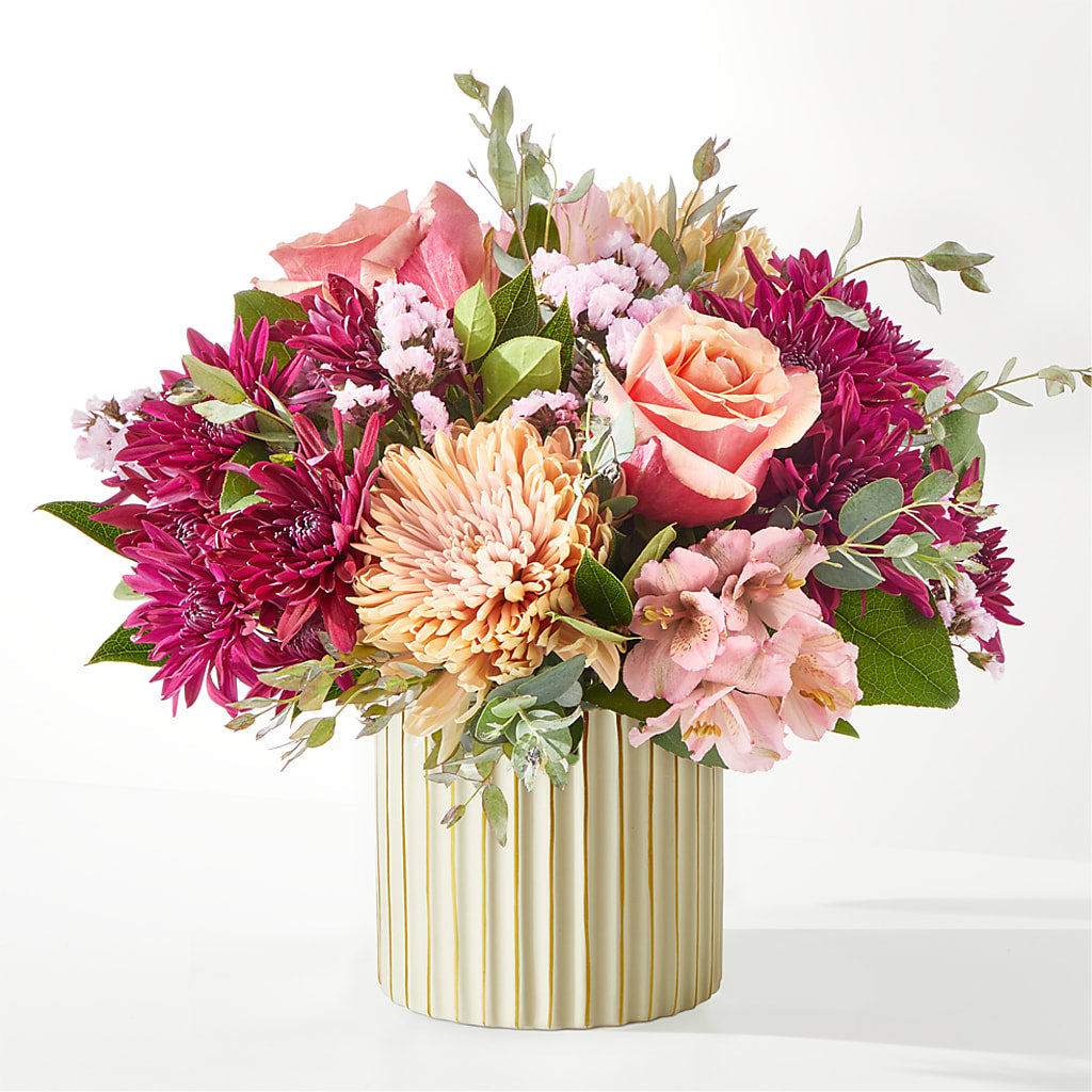 Berry Cobbler Bouquet with Ivory Vase –  The Enchanted Florist And More Llc, Vincennes IN