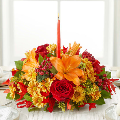 Autumn's Embrace Centerpiece –  The Enchanted Florist And More Llc, Vincennes IN