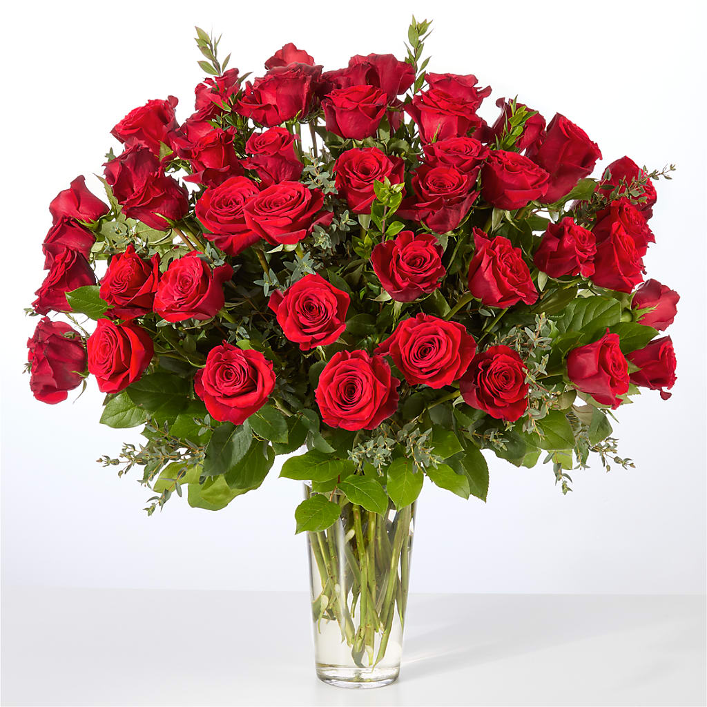 Forever Yours Fifty Stem Red Rose Bouquet –  The Enchanted Florist And More Llc, Vincennes IN